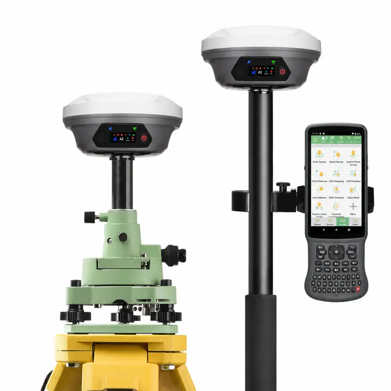 E1 Pro GNSS Receiver with Screen – base on tribrach with controller